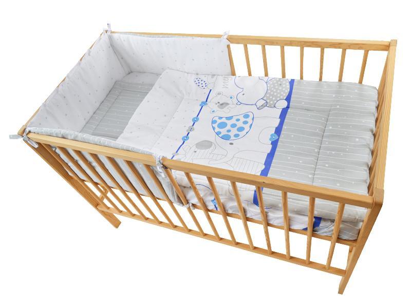 Lenjerie MyKids My Zoo Albastru 4 Piese 140x70