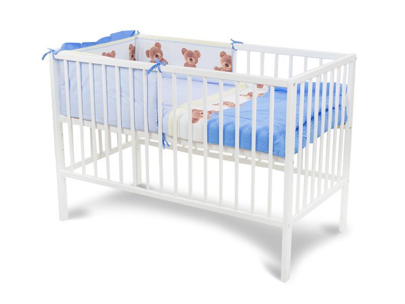 Lenjerie MyKids Teddy Buline Albastru 4 Piese 140x70
