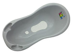 Cadita Baie Bebe cu Evacuare si Termometru MyKids Little Bear and Friends 100 cm Gri