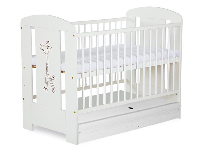 Patut Cu Sertar Klups Safari Giraffe Alb + Saltea 8 MyKids MyDreams