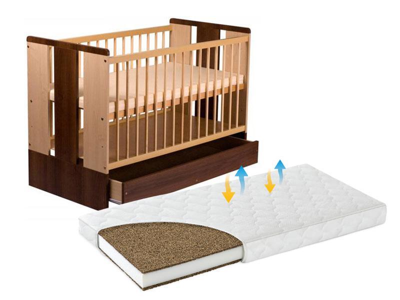 Patut Cu Sertar Klups Paula Natur Wenge + Saltea 10 MyKids MyDreams