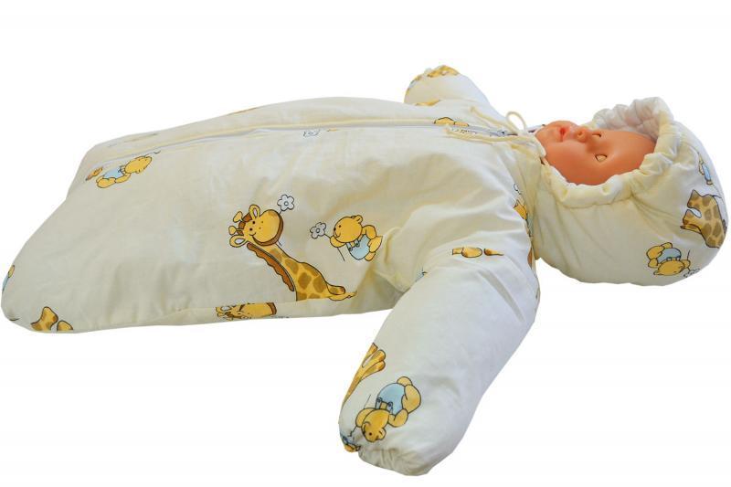 Sac bebe pentru carucior Girafa Crem