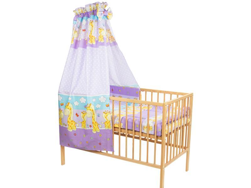 Lenjerie MyKids Happy Giraffe Mov 5 Piese 120x60 cm