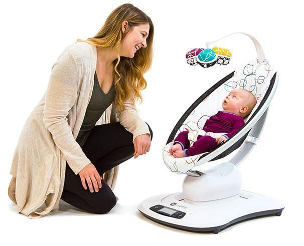 Fotoliu Balansoar Bebelusi 4MOMS MamaRoo 4.0 Plush Multicolor