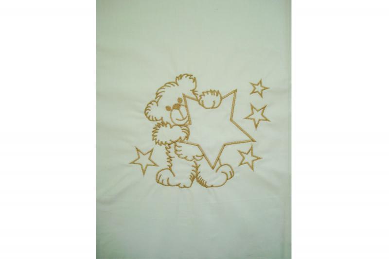 Lenjerie MyKids Cu Broderie TWS Maro 4 Piese 120x60