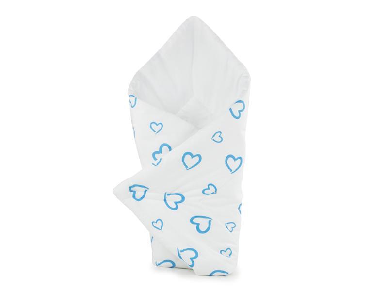 Perna infasat bebe MyKids cu pernita CADOU Inimi Albastru