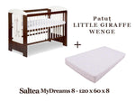 Patut KLUPS Little Giraffe Wenge + Saltea MyDreams 8