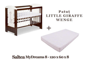 Patut KLUPS Little Giraffe Wenge + Saltea MyDreams 8