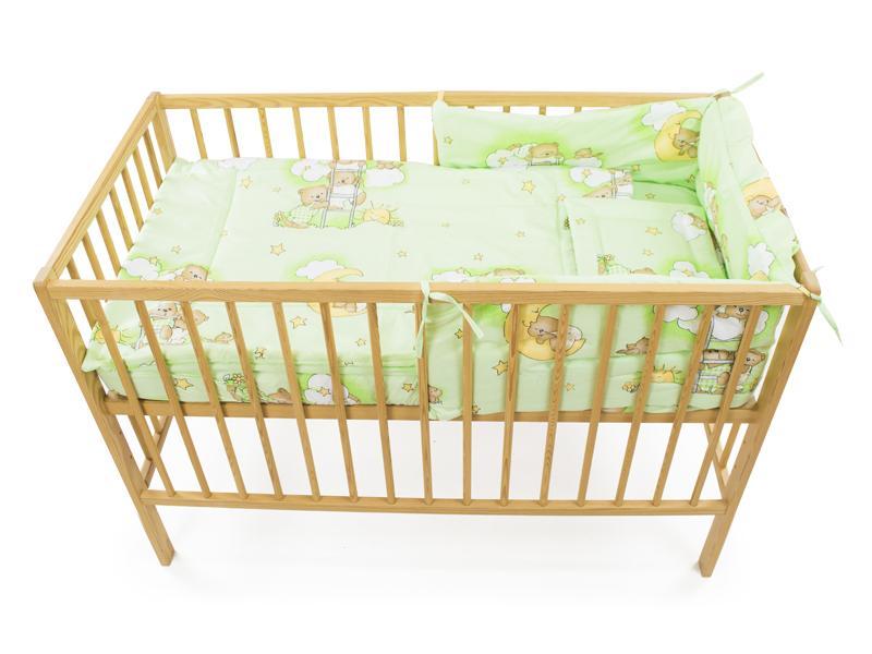 Lenjerie MyKids Teddy Scarita Verde 4 Piese 140x70
