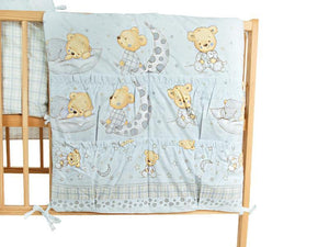 Buzunar Patut MyKids Teddy Stelute Albastru Gri