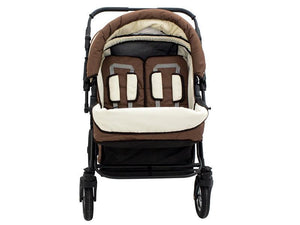 Carucior Pentru Gemeni MyKids Duet Maro-Beige 4
