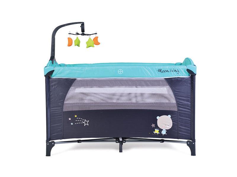 Patut pliant bebe Moni Moon Way Turquise