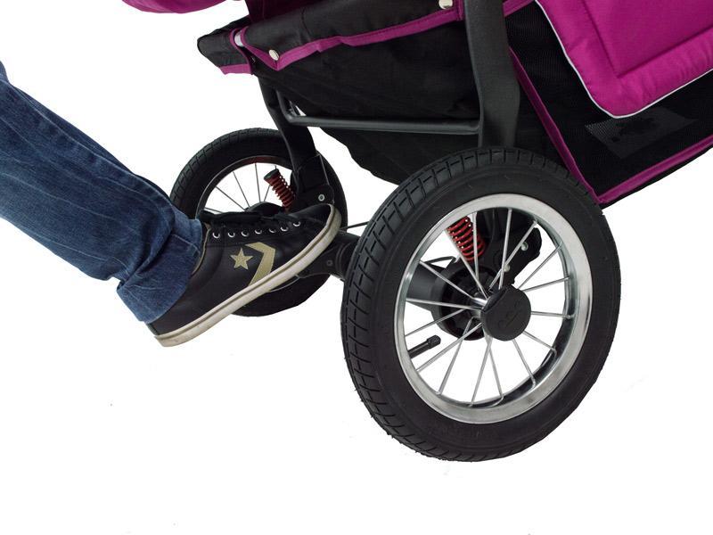 Carucior Pentru Gemeni MyKids Duet Roz-Gri 2