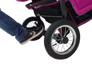 Carucior Pentru Gemeni MyKids Duet Roz-Gri 2