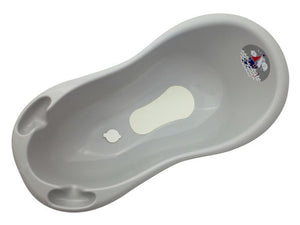Cadita Baie Bebe cu Evacuare si Termometru MyKids Ocean Sea 100 cm Gri