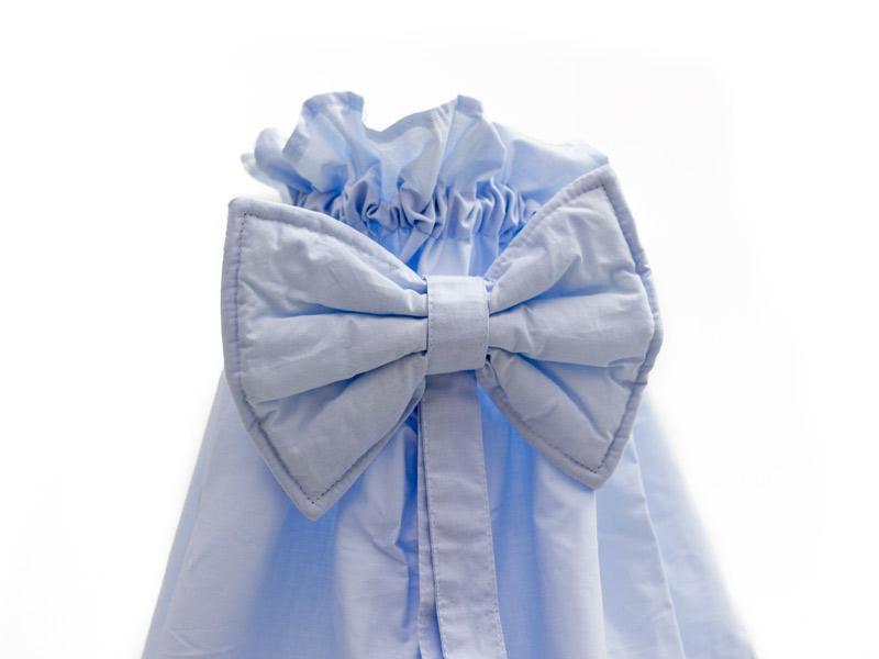 Patut copii lemn fara sertar KLUPS Piccolo Due Alb-Albastru Cu Saltea