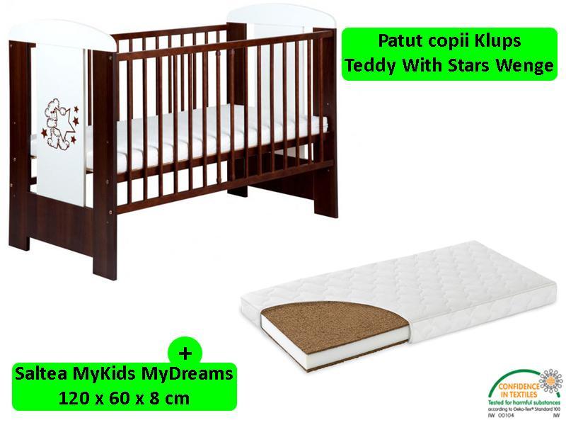 Patut Klups Teddy with Stars Wenge + Saltea 8 MyKids MyDreams