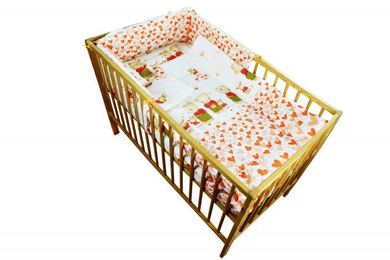 Lenjerie MyKids Teddy Inimioare 4 Piese 140x70 Cm