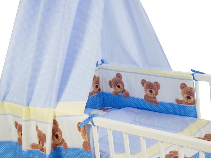 Lenjerie MyKids Teddy Bulinuta Albastru 5 Piese 120x60 cm