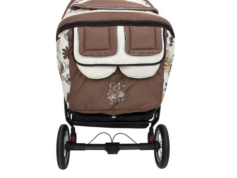 Carucior Pentru Gemeni MyKids Duet Maro-Beige 4