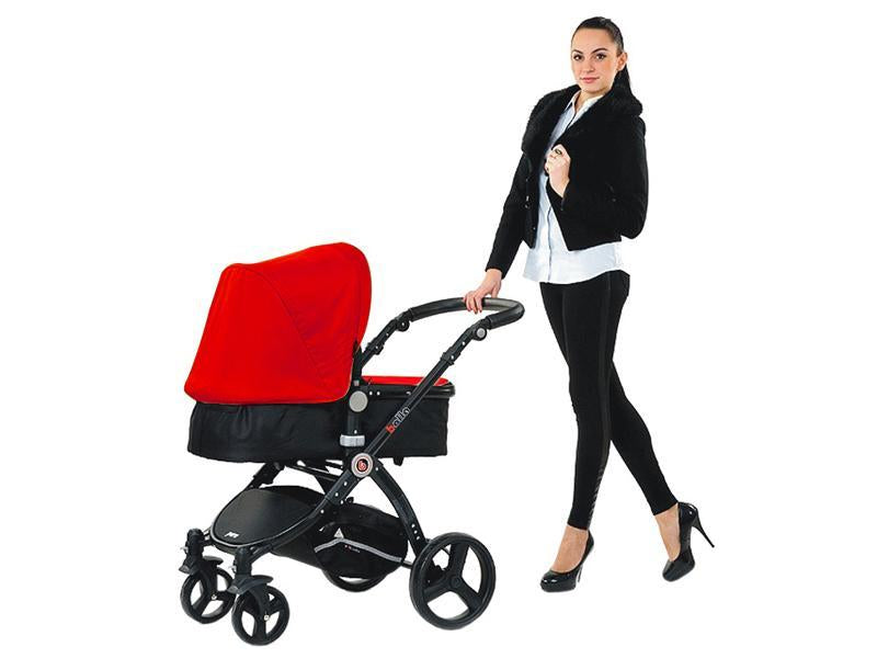 Carucior 3 In 1 ANMAR PERA Negru Rosu