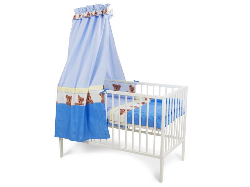 Lenjerie MyKids Teddy Bulinuta Albastru 5 Piese 120x60 cm