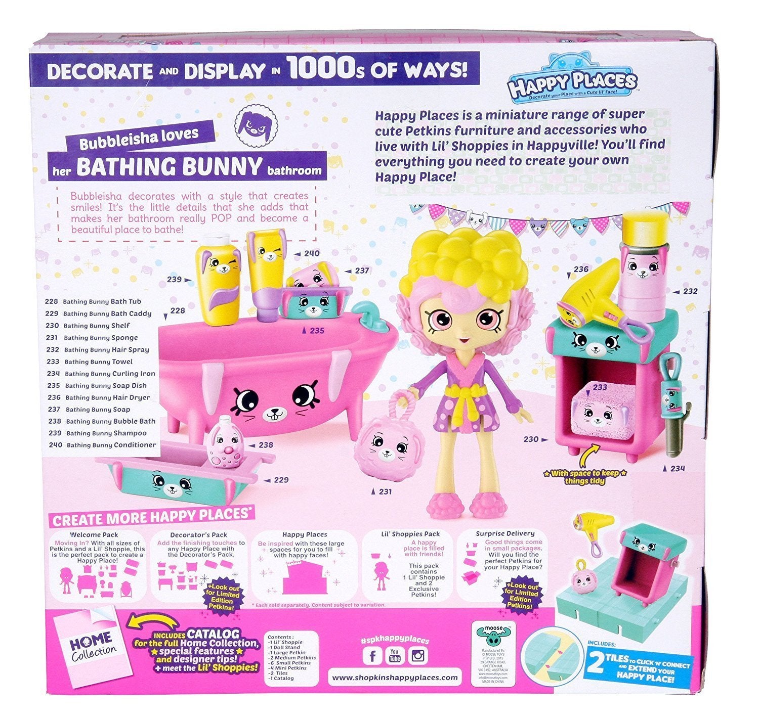 Happy places SHOPKINS Welcome pack BATHING BUNNY
