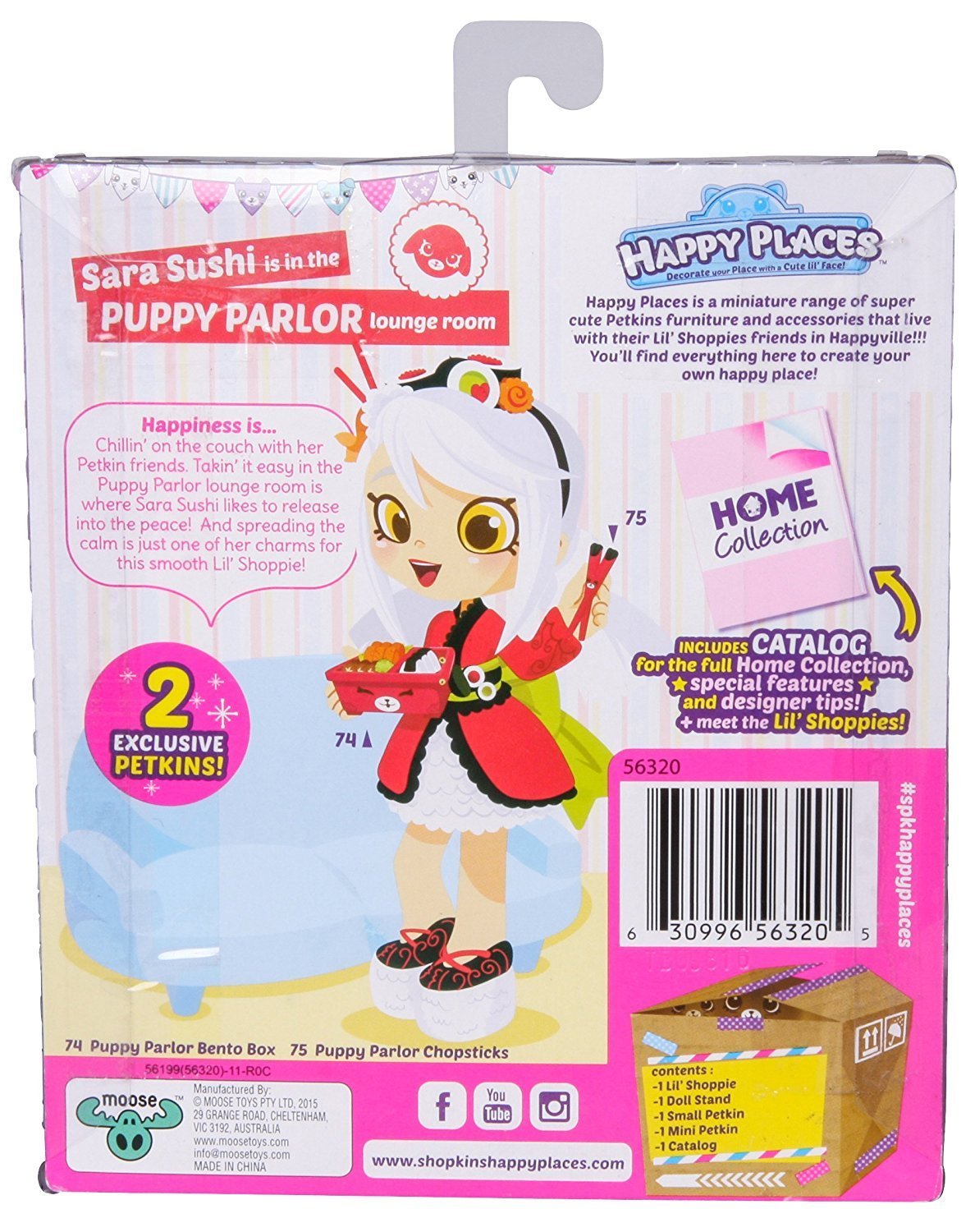 Happy places SHOPKINS DOLL Single pack SARA SUSHI