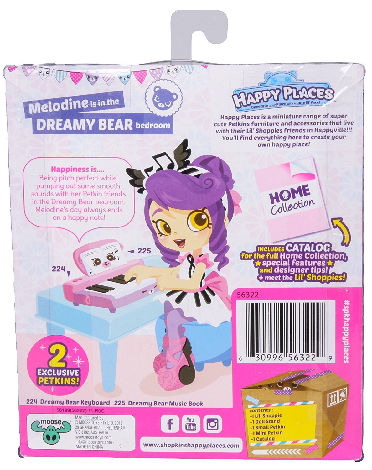 Happy places SHOPKINS DOLL Single pack MELODINE