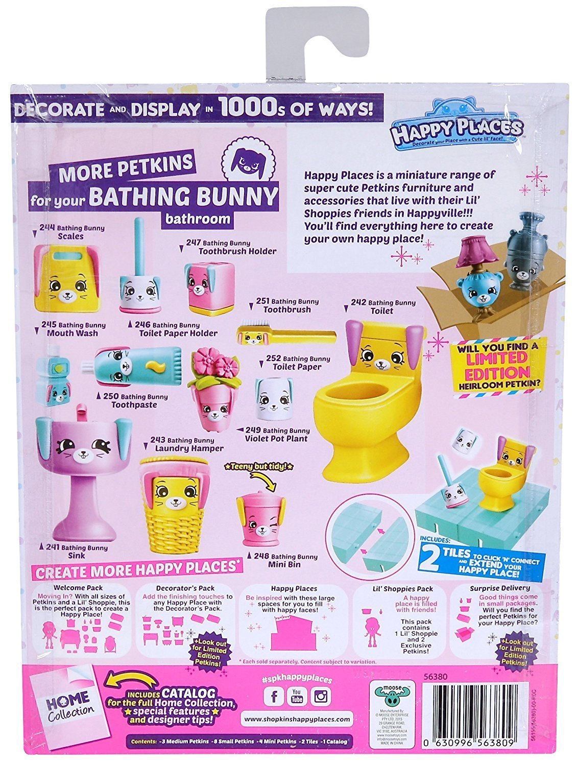 Happy places SHOPKINS Decorator pack BATHING BUNNY