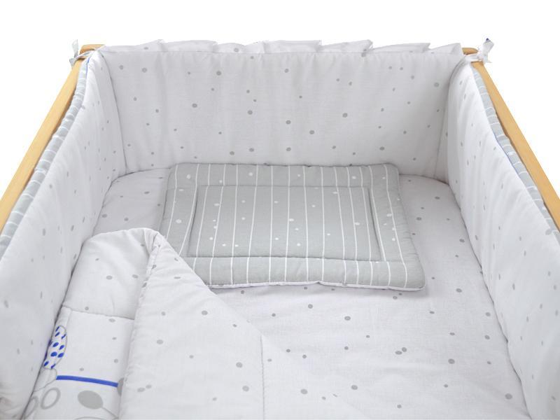 Lenjerie MyKids My Zoo Albastru 4 Piese 140x70