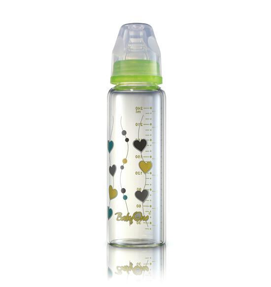 Biberon copii din sticla de la 0 luni cu gat standard Baby Ono 1340 240 ml