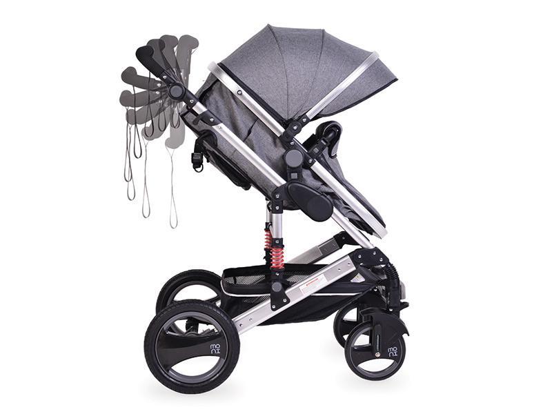 Carucior Copii 2 In 1 Moni Gala Gri Inchis