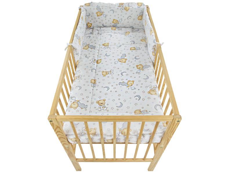 Lenjerie MyKids TEDDY STELUTE GRI 4 Piese 140x70