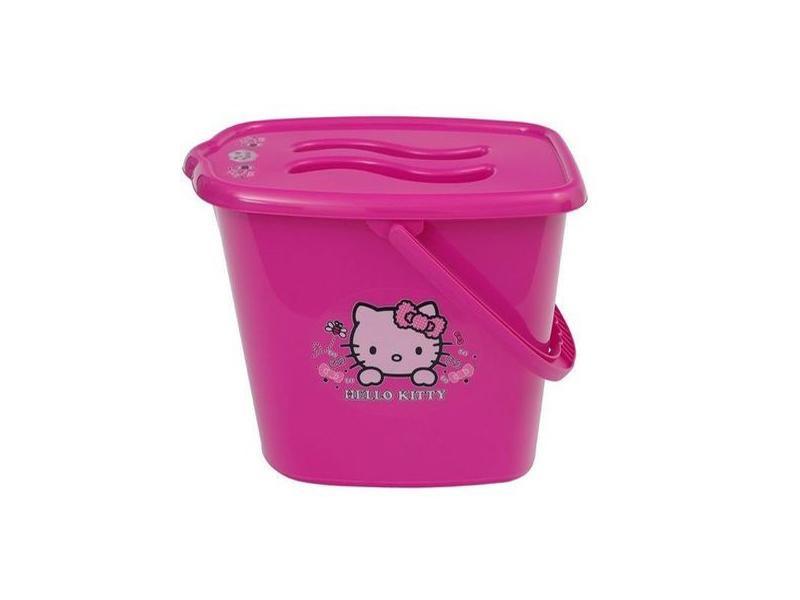 Galeata pentru scutece cu capac MyKids Hello Kitty Roz