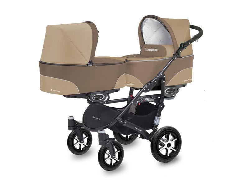 Carucior Pentru Gemeni MyKids Twinni Cappuccino 3 In 1
