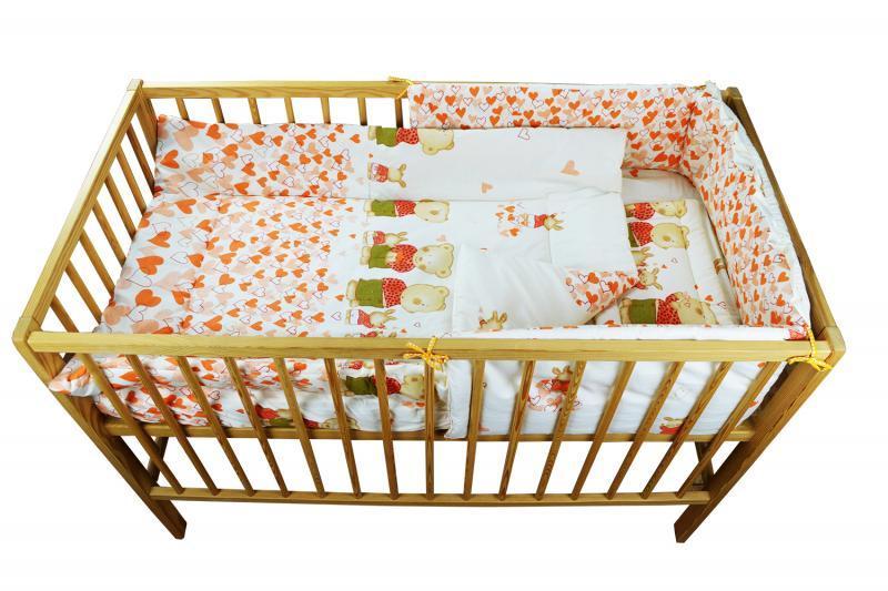 Lenjerie MyKids Teddy Inimioare 5 Piese 120x60 Cm