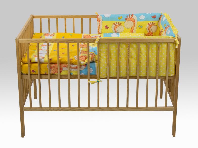 Lenjerie MyKids Happy Giraffe Galben 5 Piese 120x60 cm