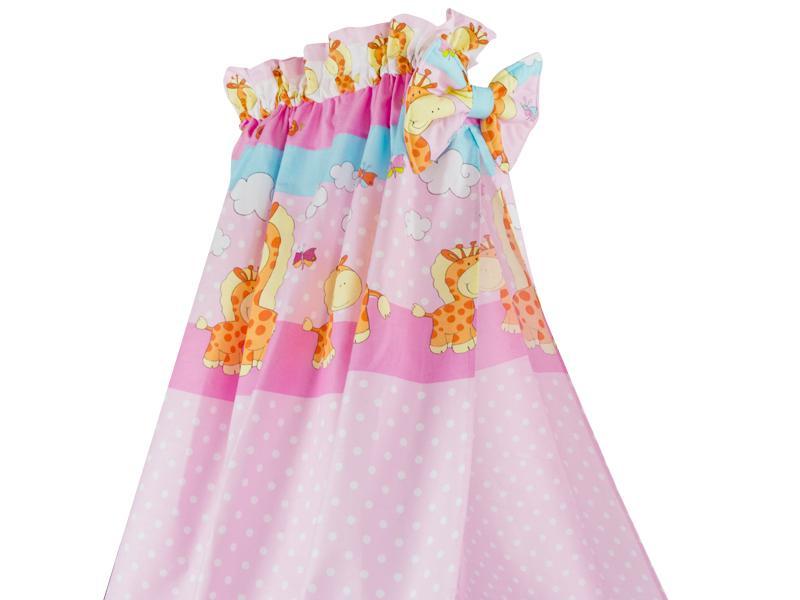 Lenjerie MyKids Happy Giraffe Roz 5 Piese 120x60 cm