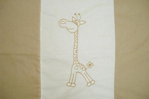 Aparatoare Laterala MyKids Cu Broderie Giraffe Maro 120x60