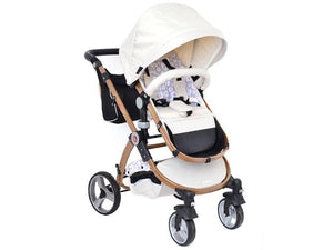 Carucior 3 In 1 ANMAR PERA Negru Crem Cu Cerculete