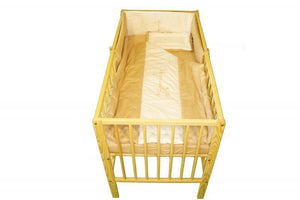 Aparatoare Laterala MyKids Cu Broderie Giraffe Maro 120x60