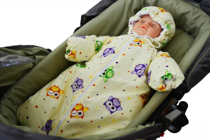 Sac bebe pentru carucior Bufnita Galben