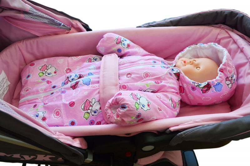 Sac bebe pentru carucior Pisica Roz