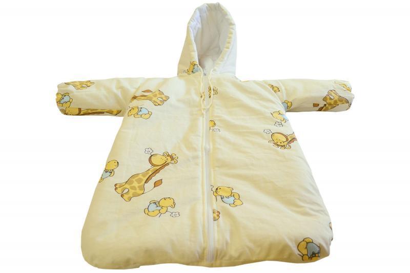 Sac bebe pentru carucior Girafa Crem