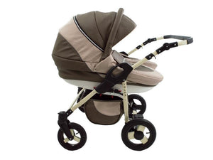Carucior Pentru Gemeni MyKids Solar DUO Maro-Crem