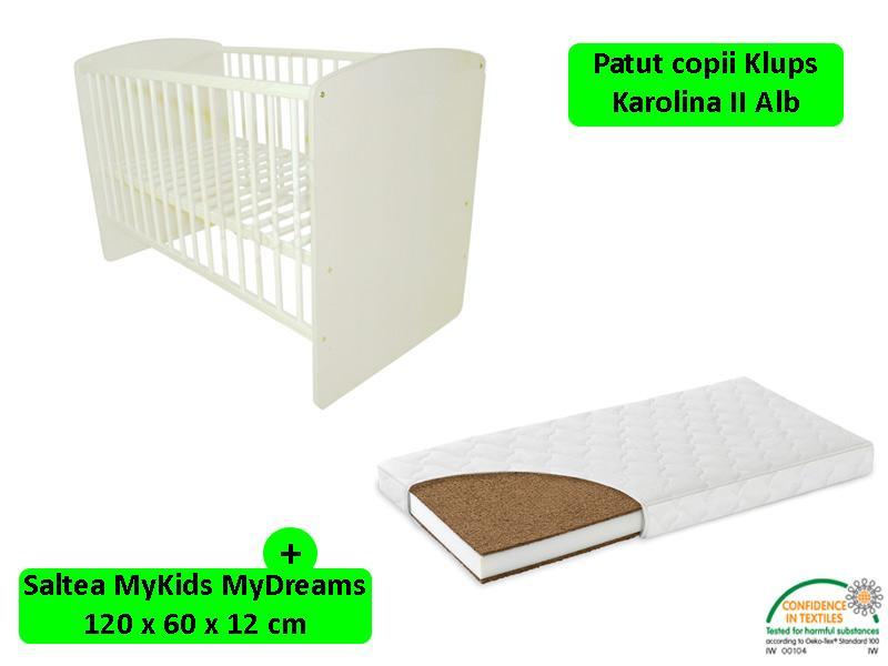 Patut Klups Karolina II Alb + Saltea 12 MyKids MyDreams