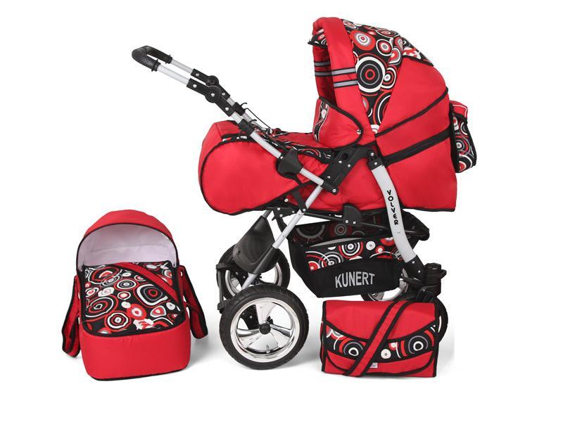 Carucior Copii 2 In 1 Kunert Volver Rosu-Cerculete