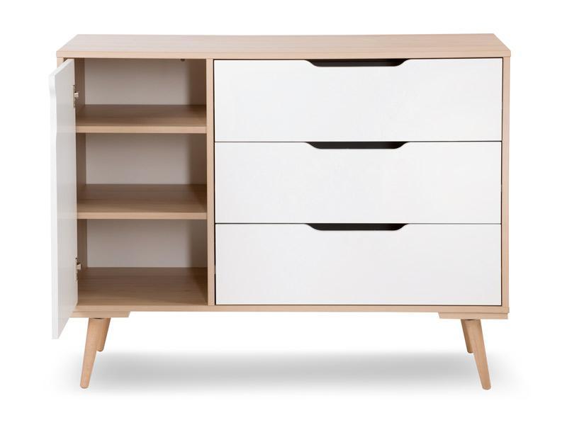 Comoda De Infasat Copii Klups Sofie Alb-Natur