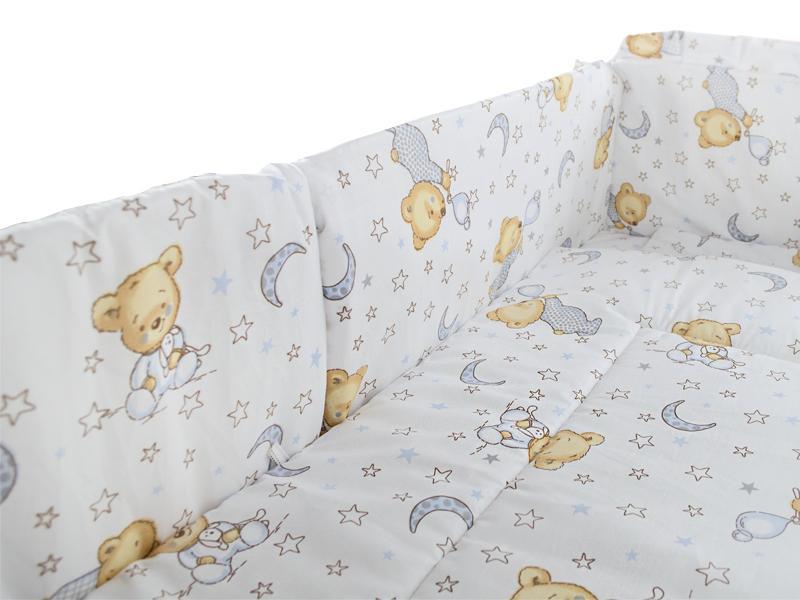 Lenjerie MyKids TEDDY STELUTE GRI 4+1 Piese 120x60 cm